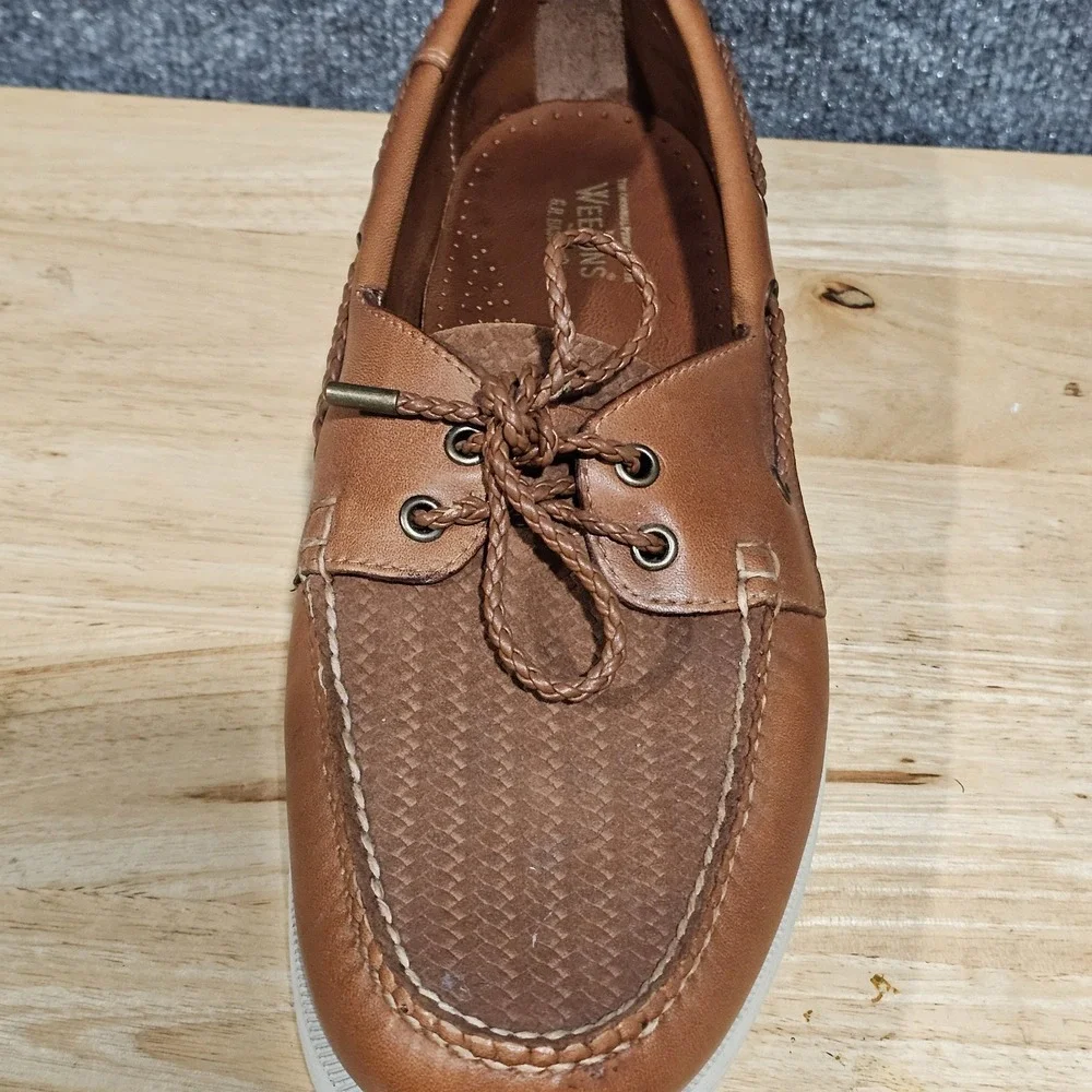 G.H. Bass Weejuns Bayside Boater Boat Shoes Men's 13 D Brown Leather